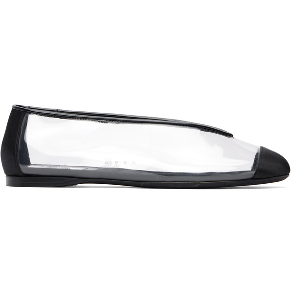  Moschino Black Pvc Ballerina Flats 
