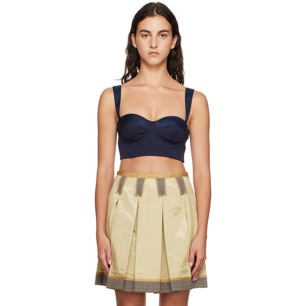  Moschino Navy Inside Out Tank Top 