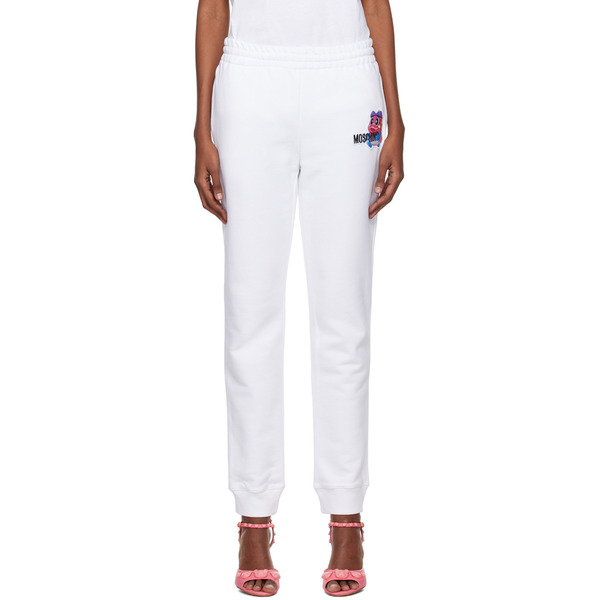  Moschino White Puzzle Bobble Lounge Pants 