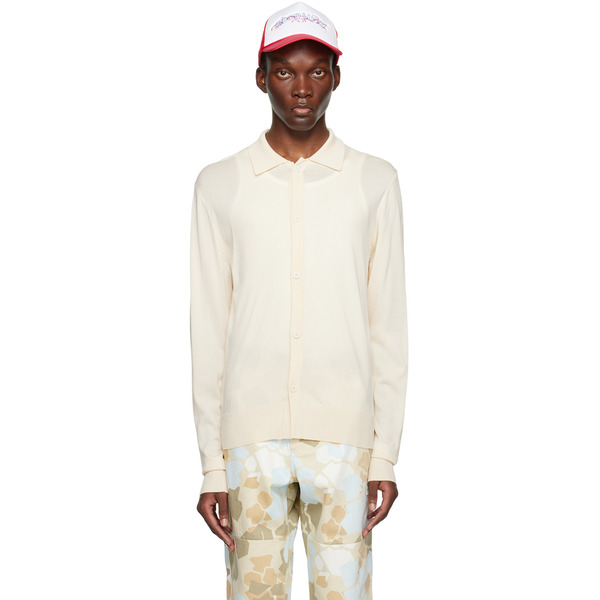  Mr. Saturday Off-white Spread Collar Cardigan 