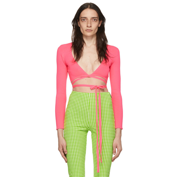  Msgm Pink Polyester Cardigan 