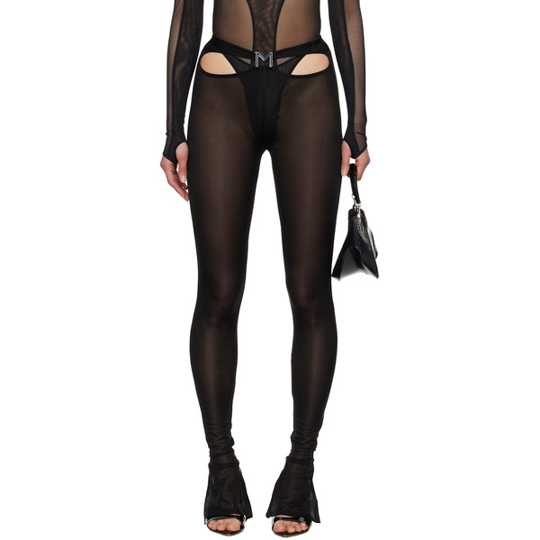  Mugler Black M Cutout Leggings 