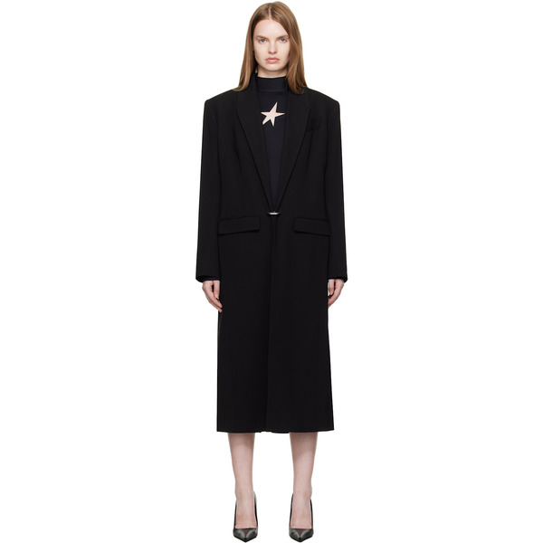  Mugler Black Pierced Tailored Coat 