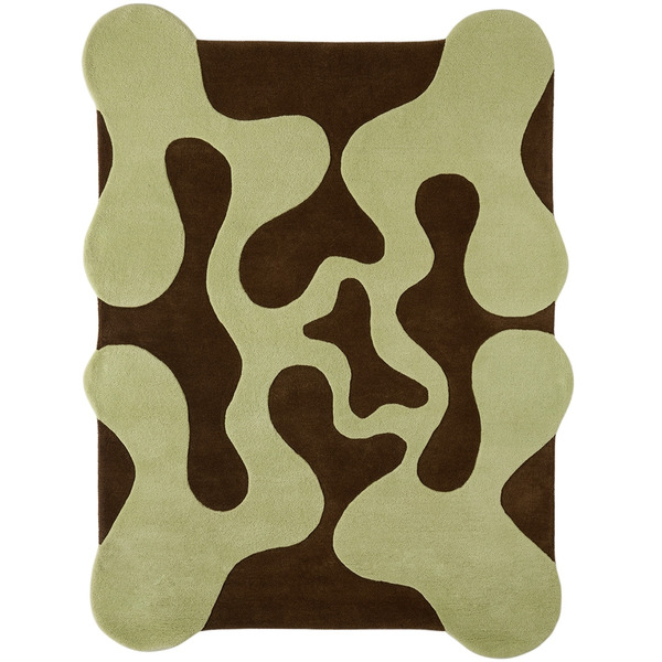  Mush Studios Green & Brown Large Oops Rug 
