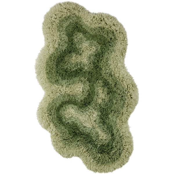  Mush Studios Green Medium Bur Shag Rug 