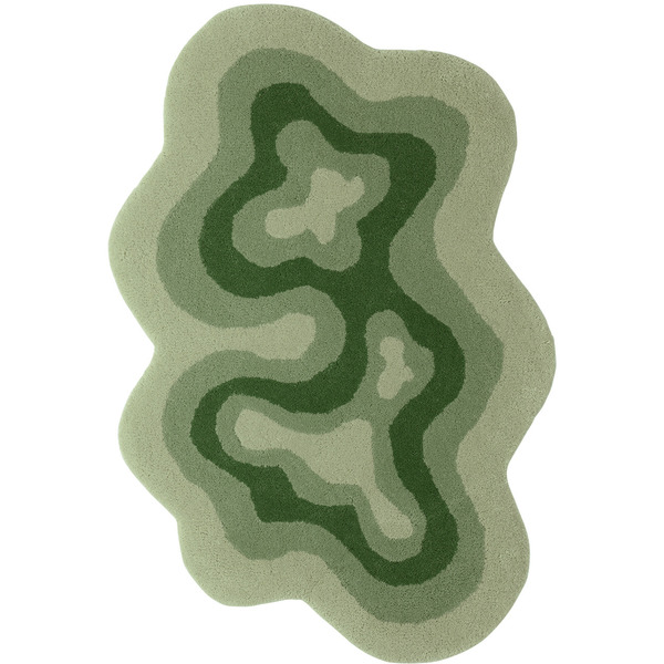  Mush Studios Green Small Bur Rug 