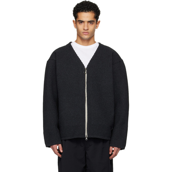  Nanamica Black Ooal 5g Zip Cardigan 