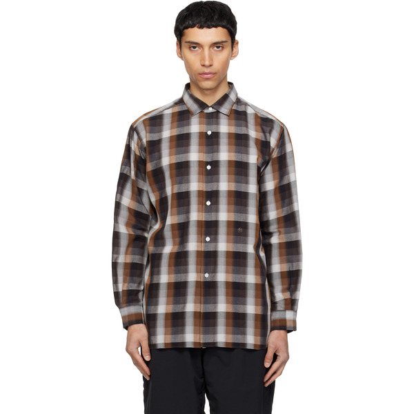  Nanamica Brown Regular Collar Wind Shirt 