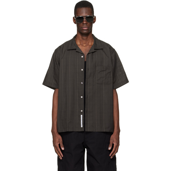  Nanamica Gray Open Collar Panama S/s Shirt 