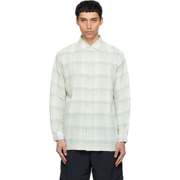  Nanamica Green Regular Collar Wind Shirt 