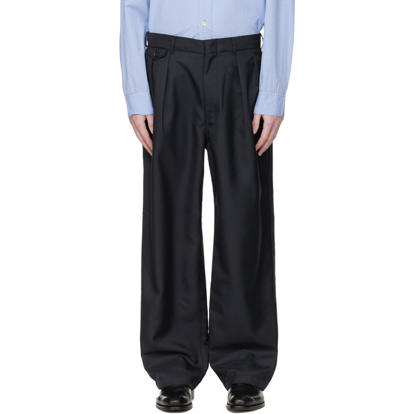  Nanamica Navy Polyester Twill Club Trousers 