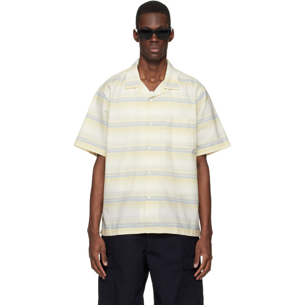  Nanamica Yellow Open Collar Pique S/s Shirt 