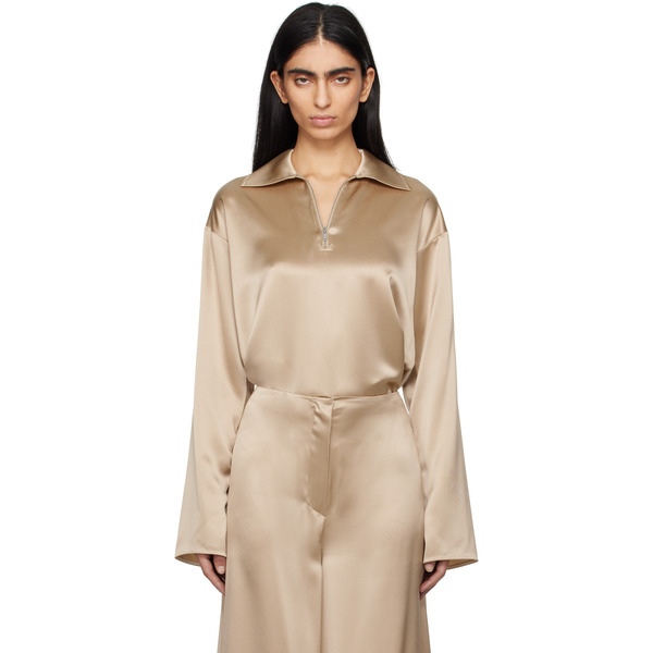  Nanushka Beige Mencia Blouse 