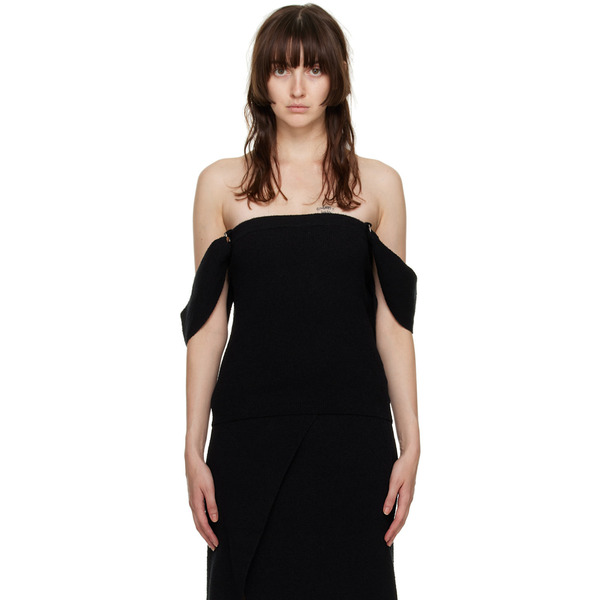  Nanushka Black Faya Tank Top 
