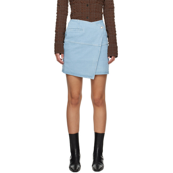  Nanushka Blue Casna Denim Miniskirt 