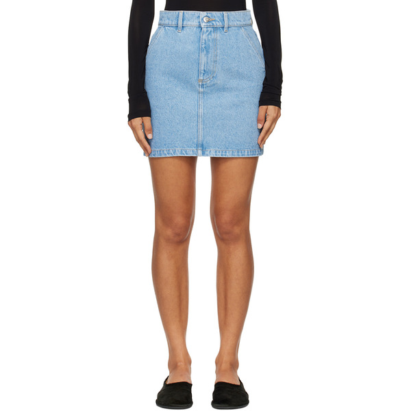  Nanushka Blue Zazou Denim Miniskirt 