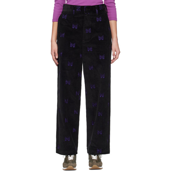  Needles Black Straight Trousers 
