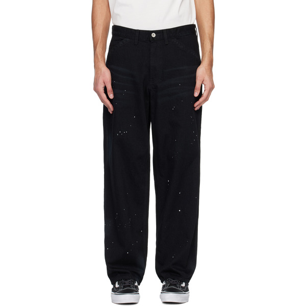  Neighborhood Black Washed Utility Jeans 