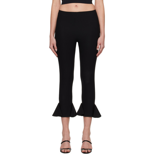  Nensi Dojaka Black Cropped Flared Trousers 