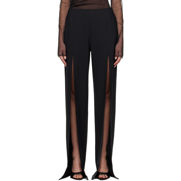  Nensi Dojaka Black Luna Tailored Slit Trousers 