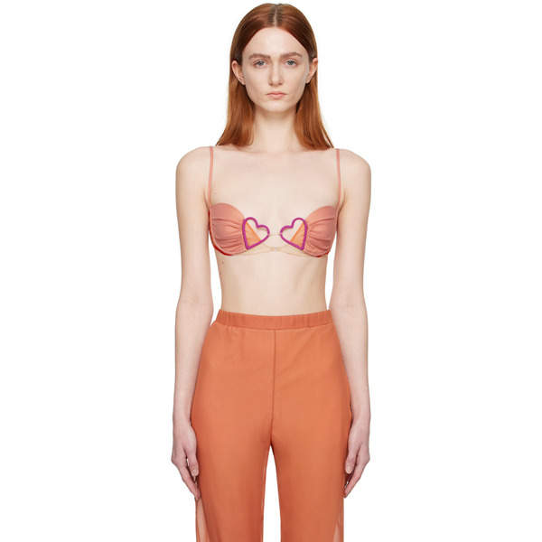  Nensi Dojaka Pink Heart Bra 