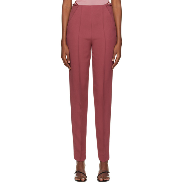  Nensi Dojaka Pink Tailored Trousers 