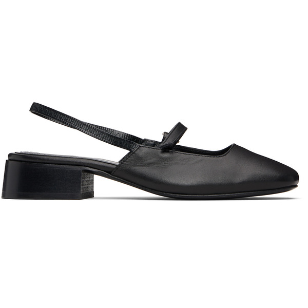  Nicole Saldaña Black Poppy Ballerina Flats 