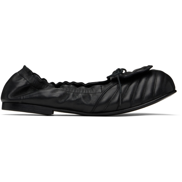  No Idea Black Big Foot Football Flat Loafers 