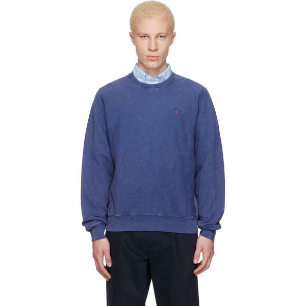  Noah Blue Salt Wash Classic Crewneck Sweatshirt 