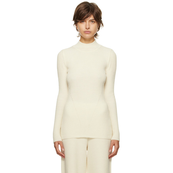  Norba Off-white Cutout Turtleneck 