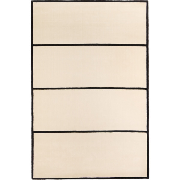  Nordic Knots Black & Off-white Square Rug 