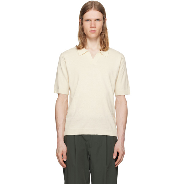  Norse Projects Off-white Leif Cotton Linen Polo 