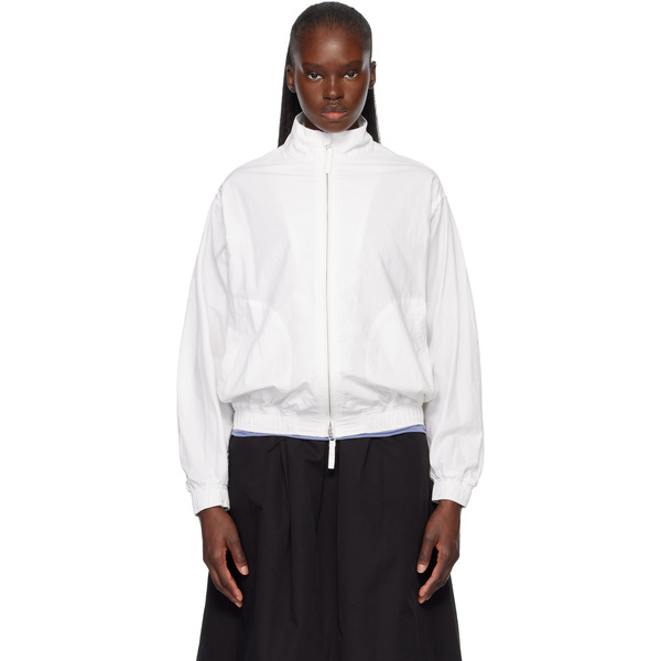  Nothing Written White Panny Harrington Jacket 