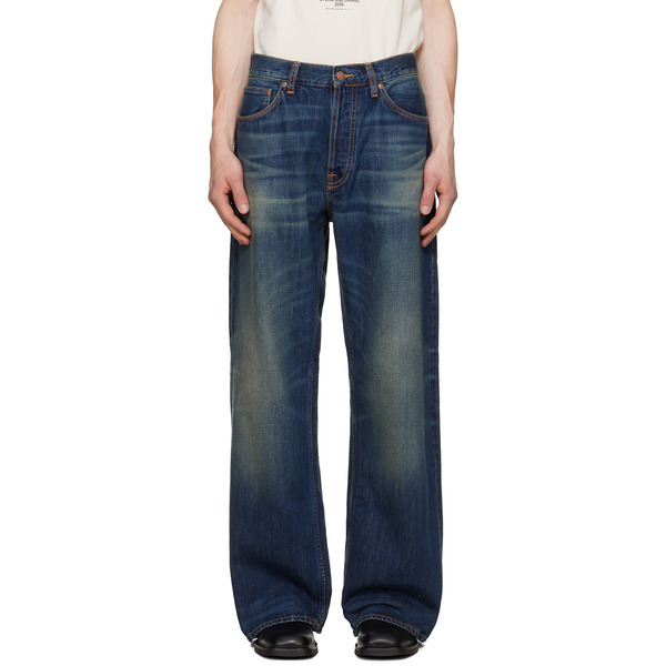  Nudie Jeans Navy Loud Larry Jeans 