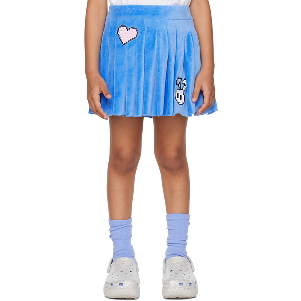  Nzkidzzz Kids Blue Pleated Skirt 