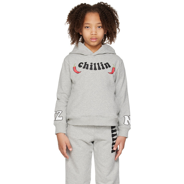  Nzkidzzz Kids Gray 'chillin' Hoodie 