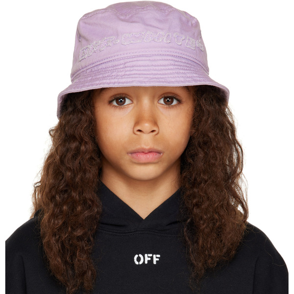  Off-white Kids Purple Industrial 2.0 Bucket Hat 