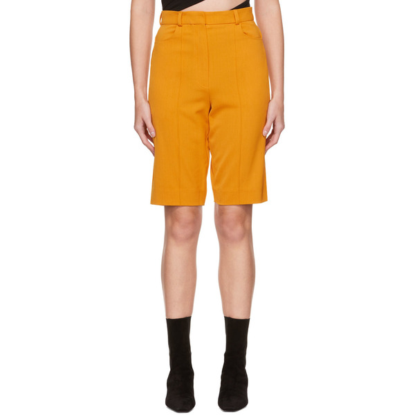 Olēnich Orange Pinched Seam Shorts 