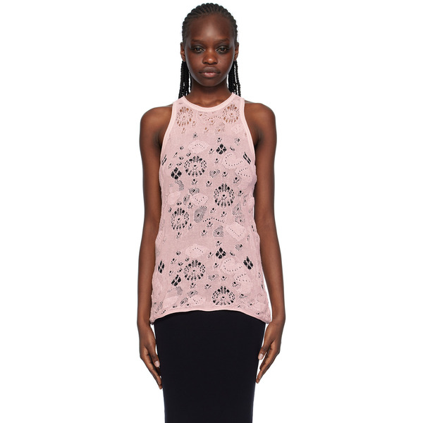  Olēnich Pink Racer Back Tank Top 