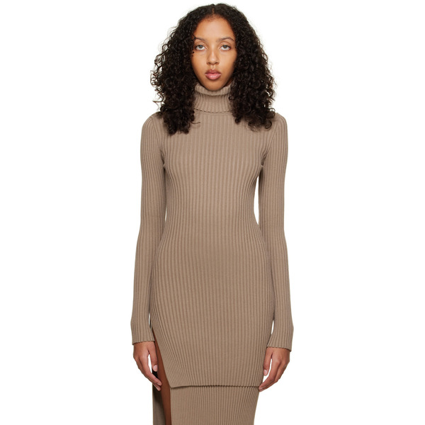  Olēnich Taupe Slit Turtleneck 
