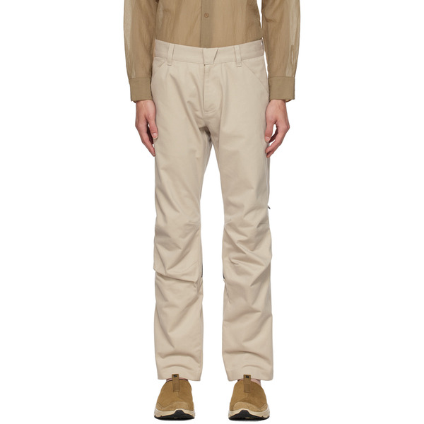  Olly Shinder Beige Zip Trousers 