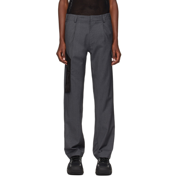  Olly Shinder Gray Knife Pocket Cargo Pants 