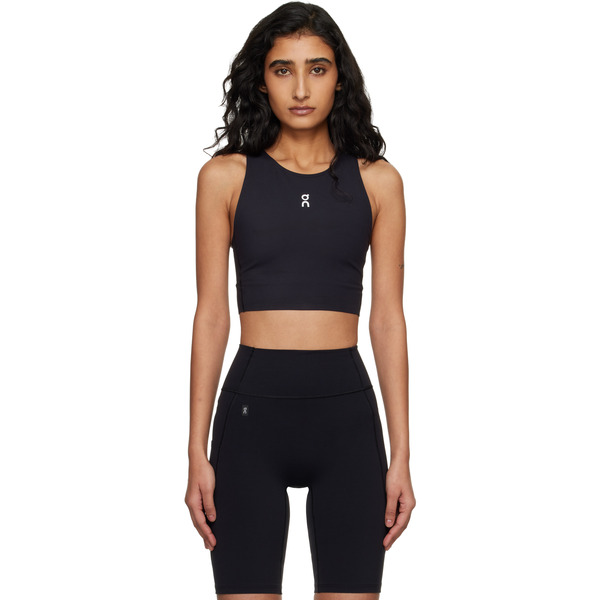  On Black Court Crop Tank Top 