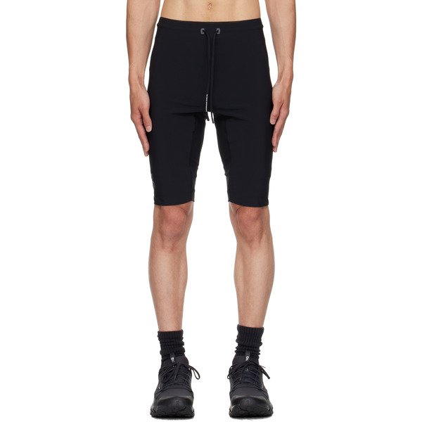  On Black Race Tights Half Shorts 