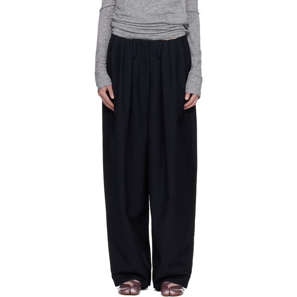  Open Yy Black Full Gather Trousers 