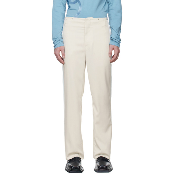  Open Yy Ssense Exclusive Beige Side Taped Pants 