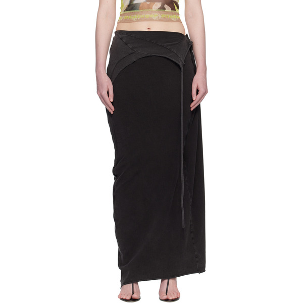  Ottolinger Black Slitted Maxi Skirt 