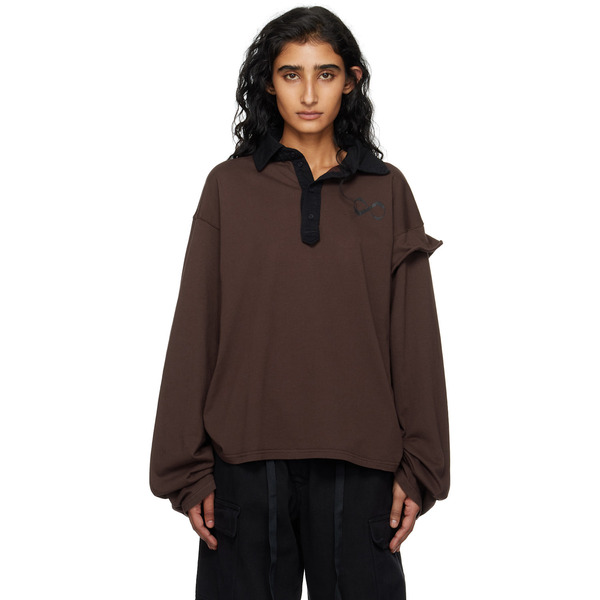  Ottolinger Brown Longsleeve Polo 