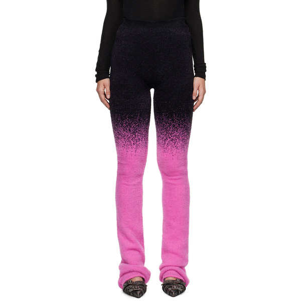  Ottolinger Ssense Exclusive Black & Pink Knit Exaggerated Lounge Pants 
