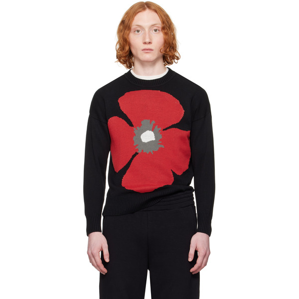  Ouat Black & Red Poppy Sweater 